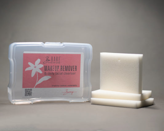 BeBare Lint-Free Makeup Removal Sponge and Daily Facial Cleanser