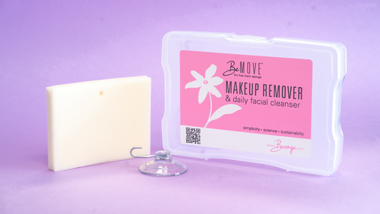 BeMove Lint-Free Makeup Removal Sponge and Daily Facial Cleanser